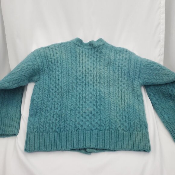 Vintage 70s Highland Homes Scottish 100% Wool Cropped Cardigan - S - Picture 8 of 12